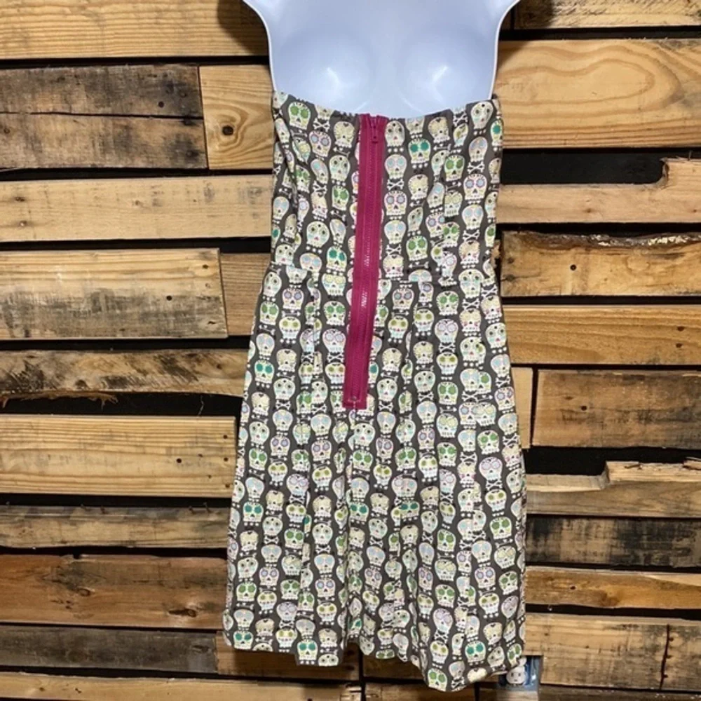 Beehop & Wally‎ Skull Strapless Dress Medium Made in The USA